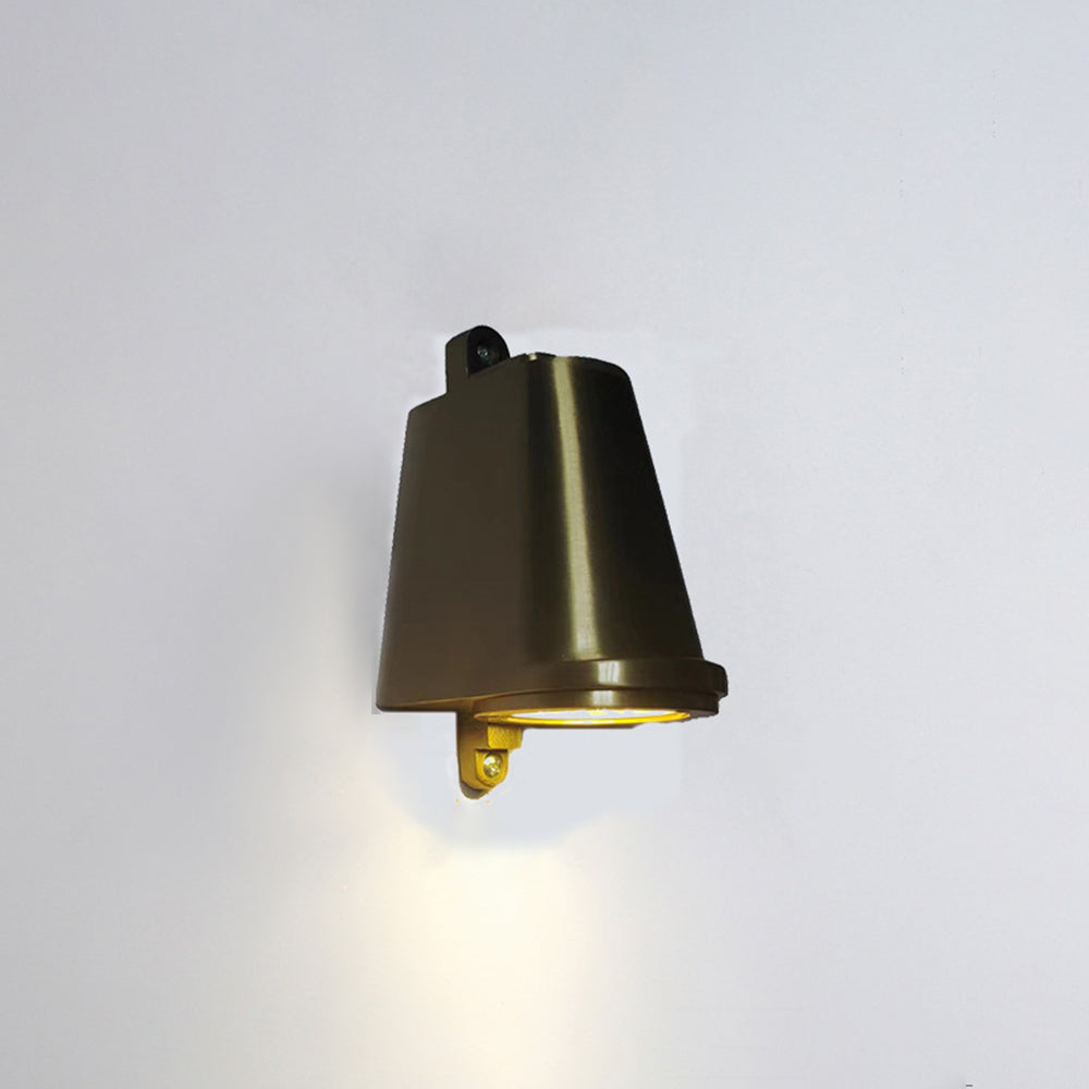 Ray Industrial Metal Bell Shaped Indoor Wall Lamp, Black/Grey/Coppery/Aluminum - Lamp Copper