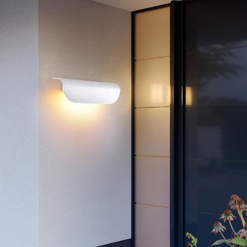 Ray Modern Outdoor Wall Lighting, Waterproof, Curved - Lamp Copper