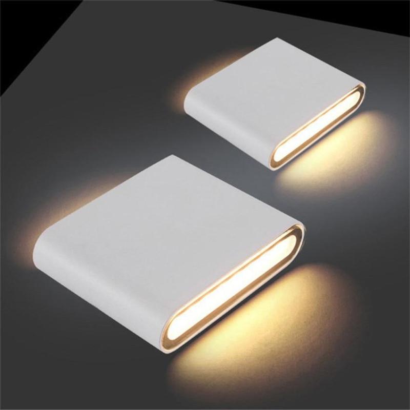 Bastro Modern Rectagulart Waterproof Outdoor Wall Lamp, Black/White - Lamp Copper