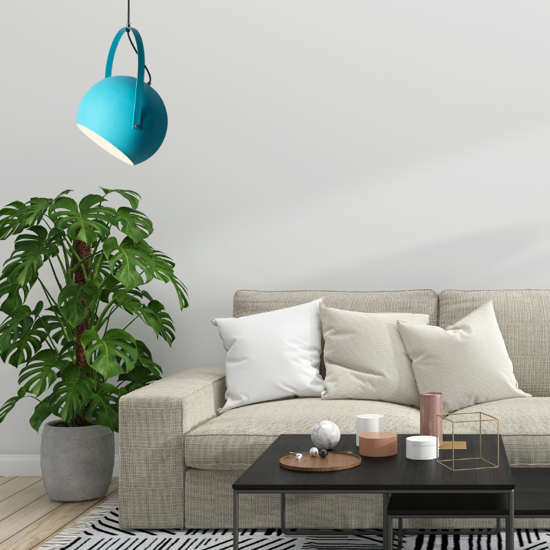 Aira Colorful Art Deco Pendant Light, Spherical, Bedroom - Lamp Copper