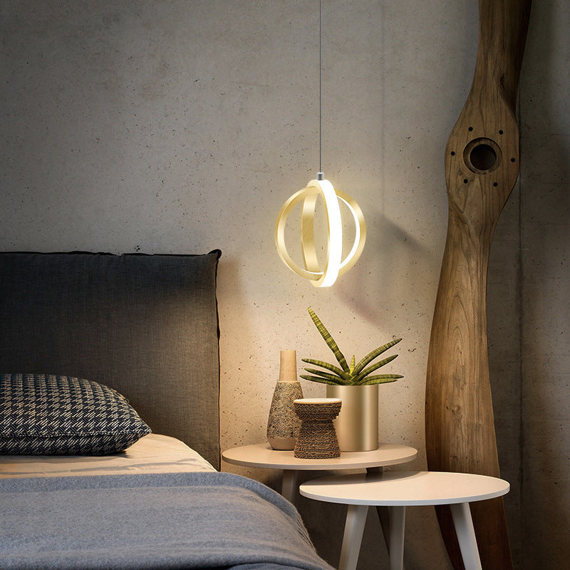 Kristy Pendant Light Spherical Modern, Metal, Black/Gold, Kitchen - Lamp Copper