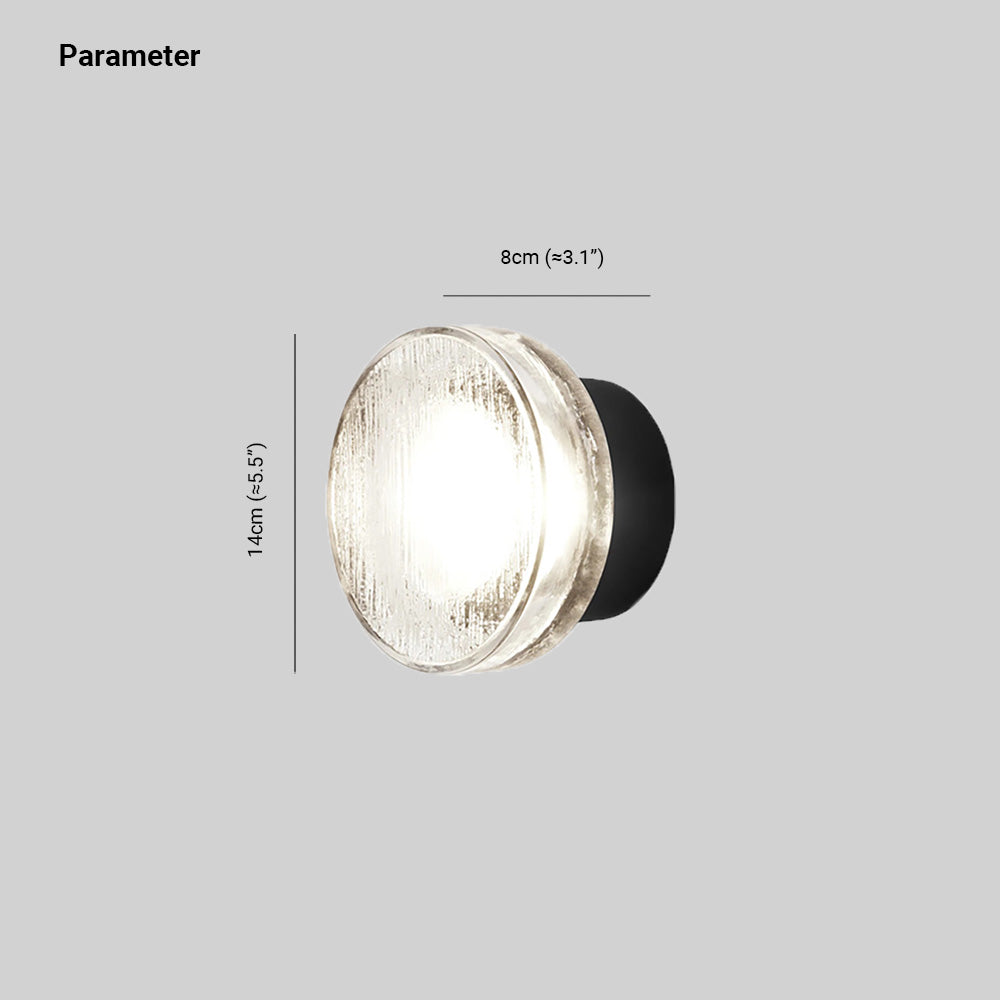 Ray Modern Mini Bubble Metal/Glass Outdoor Wall Lamp, Transparent - Lamp Copper
