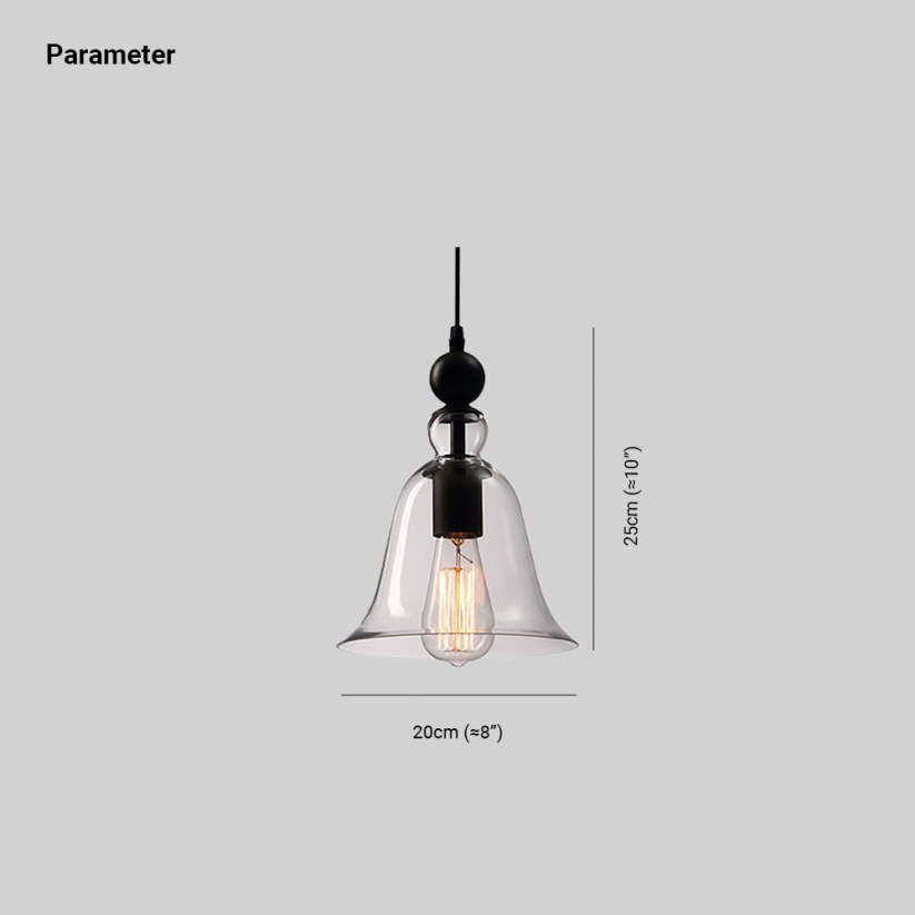 Arisha Vintage Industrial Bell Pendant Light - Lamp Copper