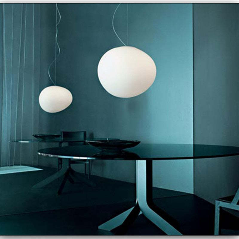 Elun Sleek Minimalist Floating Egg-shaped Glass Pendant Light - Lamp Copper