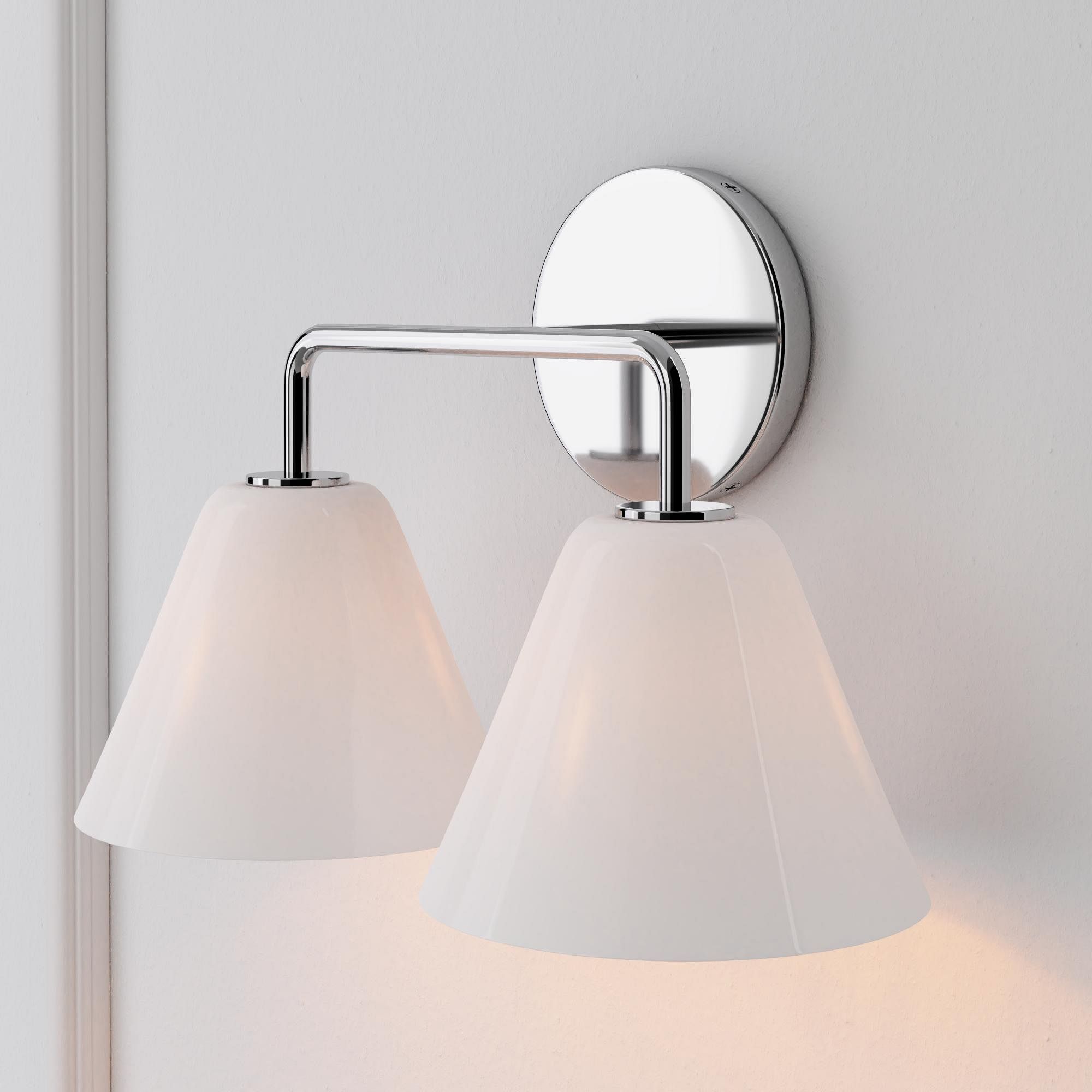 Cone Wall Sconce Milk Glass Living Room
