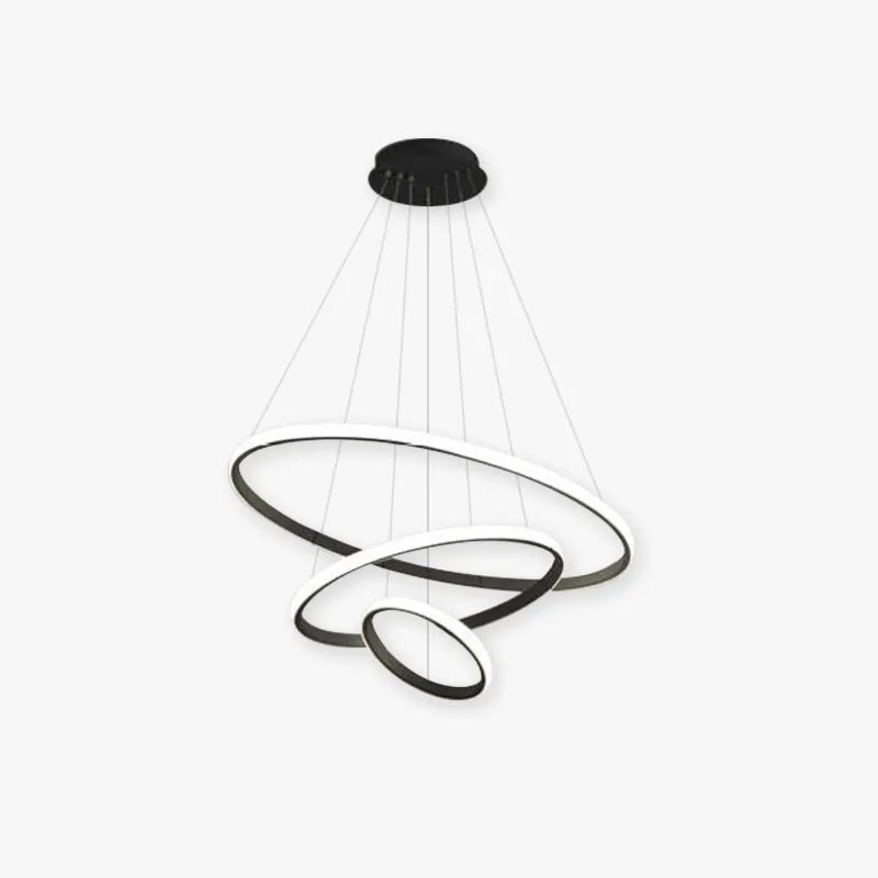 Zin Modern Ring Pendant Light, 2/3/4 Rings - Lamp Copper