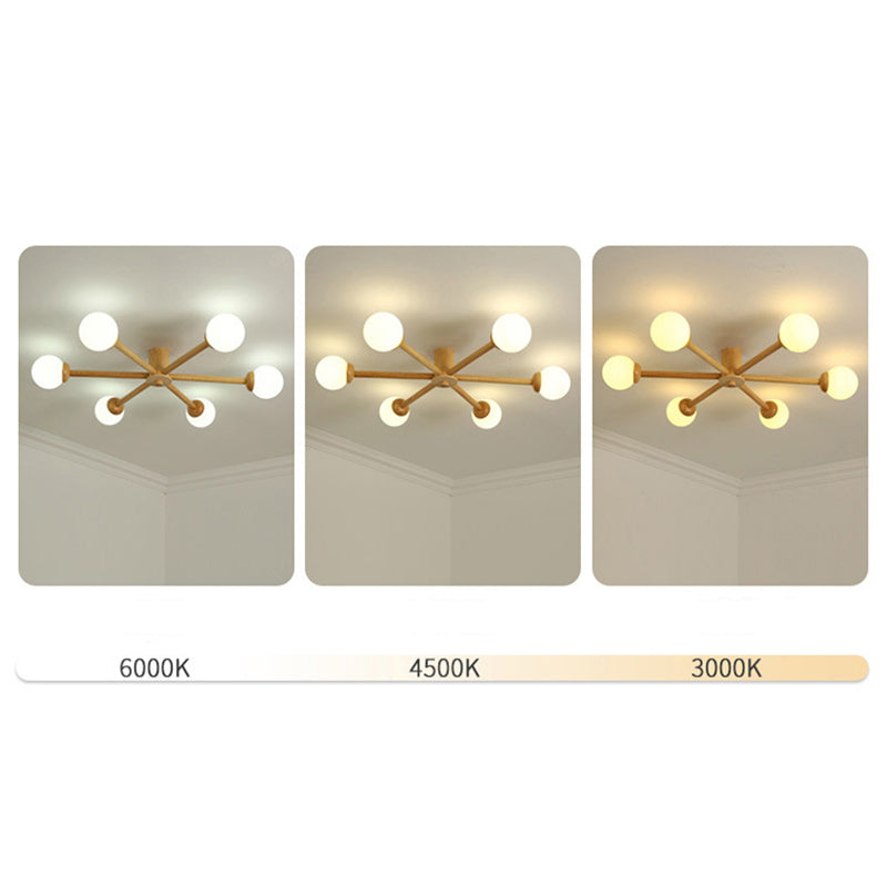 Muto Ceiling Light, Dimmable 6/8 Head - Lamp Copper