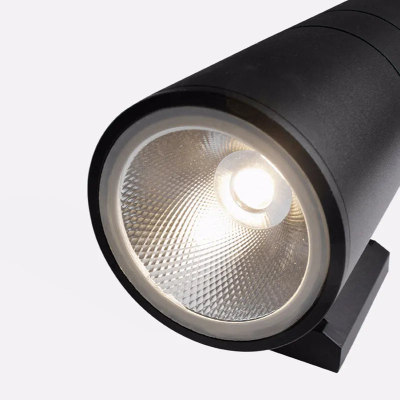 Kren Minimalist Metal Double-headed Outdoor Wall Lamp, Black - Lamp Copper