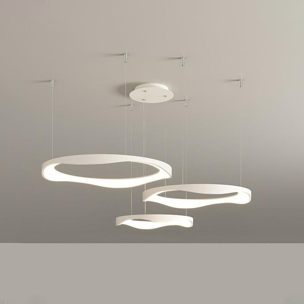 Arisha Pendant Light Rond Modern, Black/White, Dining Room - Lamp Copper