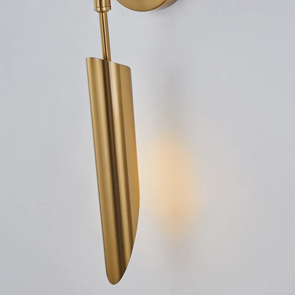 Phira Luxury Double-head Golden Scabbard Wall Lamp - Lamp Copper