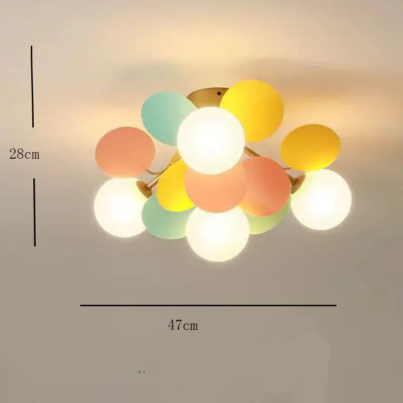 Aria Modern Bubble Cluster Ceiling Light, Colorful - Lamp Copper