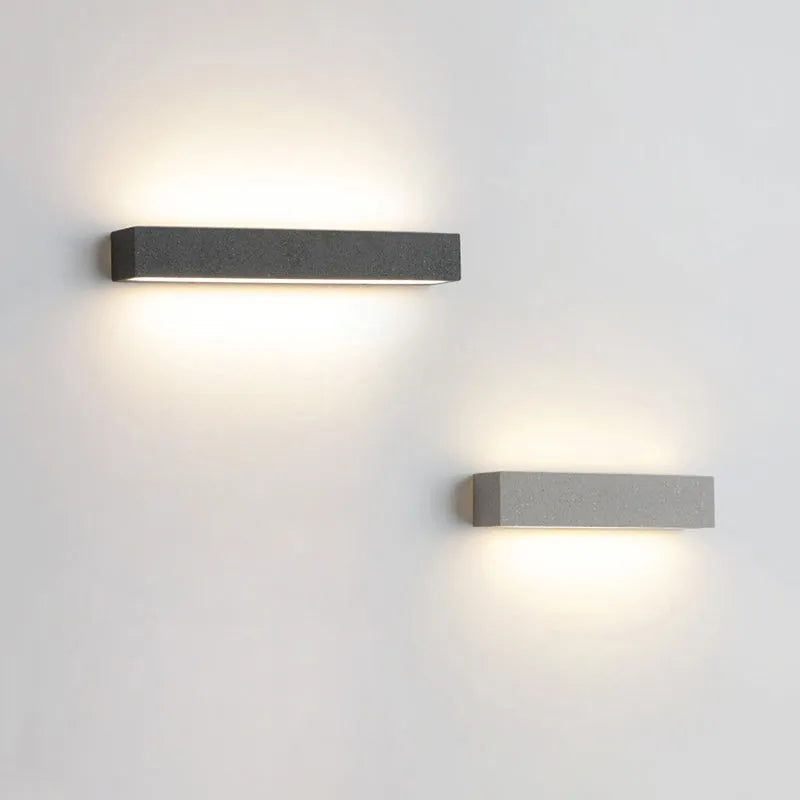 Fyra LED Outdoor Wall Lamp, Black & White - Lamp Copper