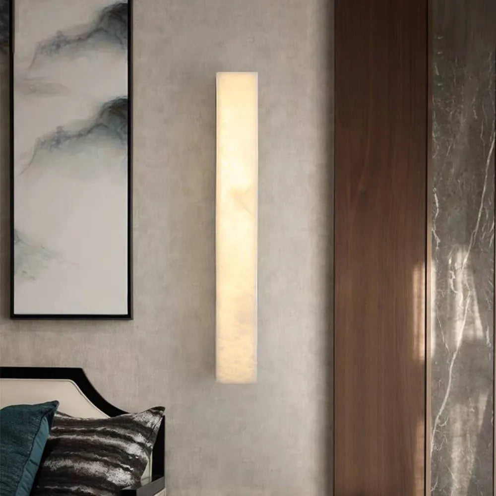 Ayen Modern Rectangular Resin Outdoor Wall Lamp, White - Lamp Copper