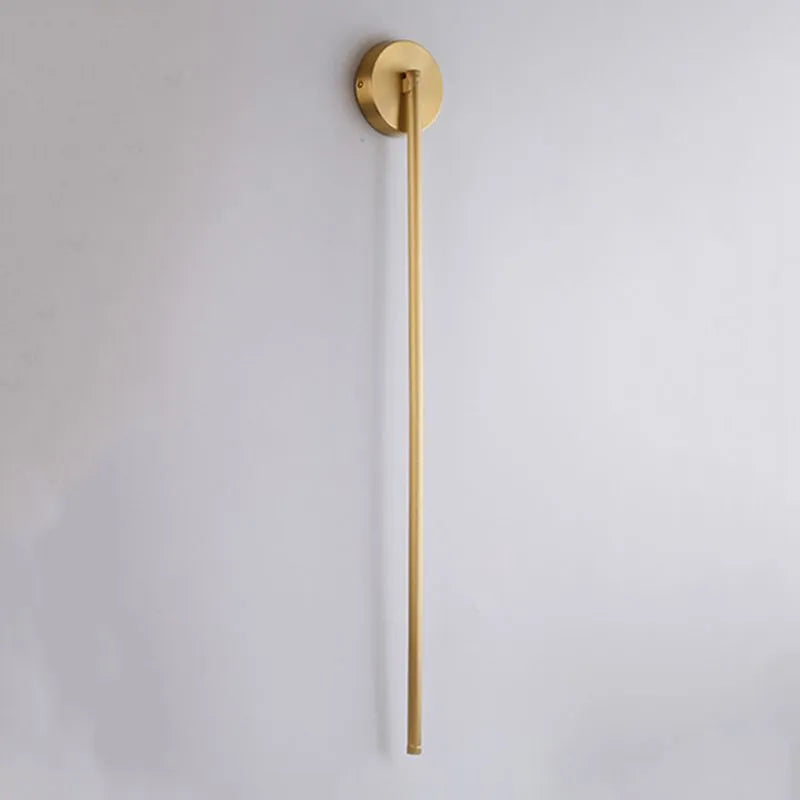 Fauro Modern Linear Metal&Silica Gel Wall Mount Lamps, Gold - Lamp Copper