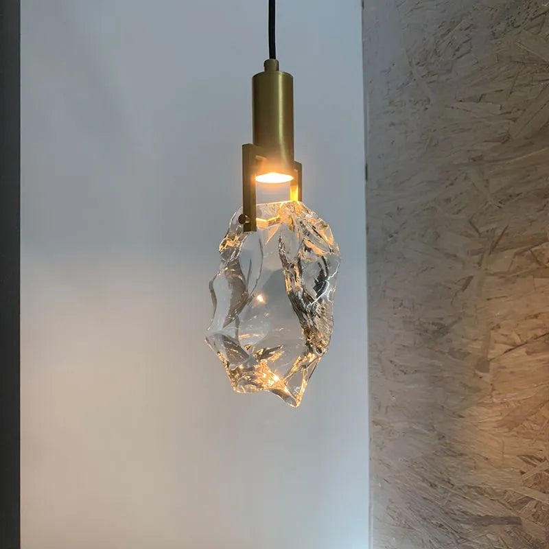 Drop Crystal Pendant Light - Lamp Copper