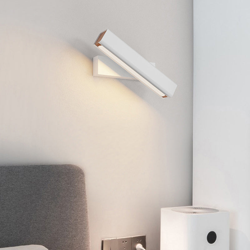 Orin Modern Rectangles Metal Rotatable Wall Lamp, Black/White - Lamp Copper