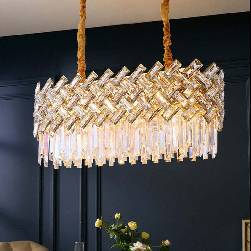 Kristy Luxury Gold Chandelier, Crystal & Metal - Lamp Copper