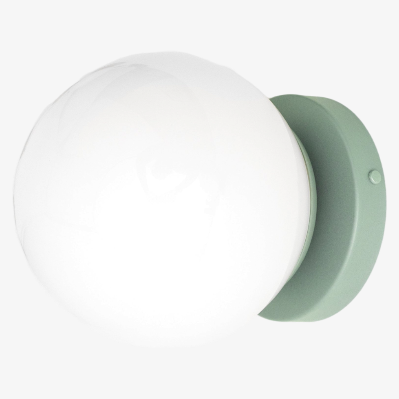 Pearl Glass Globe Wall Sconce Modern Minimalist Light