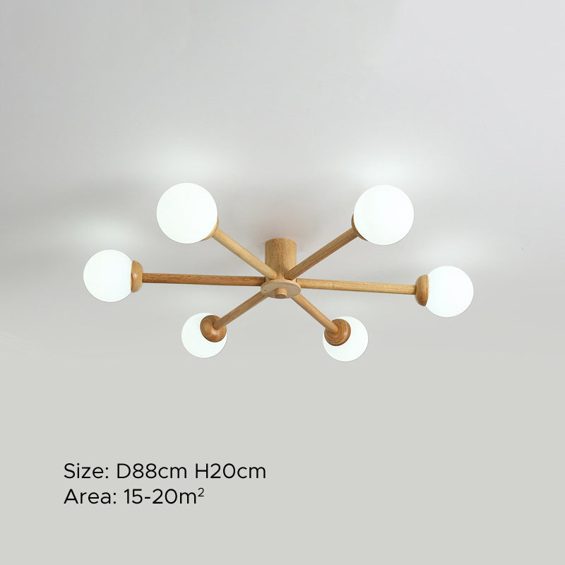 Muto Ceiling Light, Dimmable 6/8 Head - Lamp Copper
