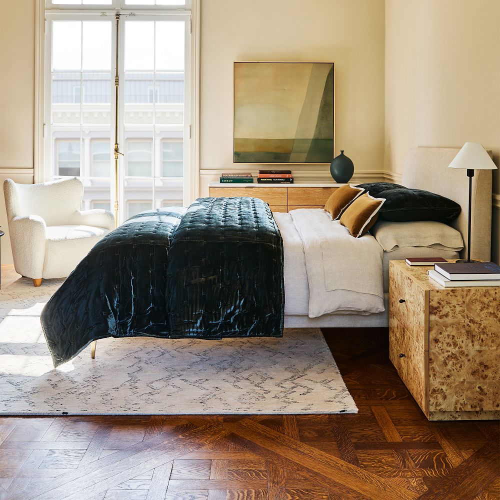 Vector Metal Linen Shade Floor Lamp