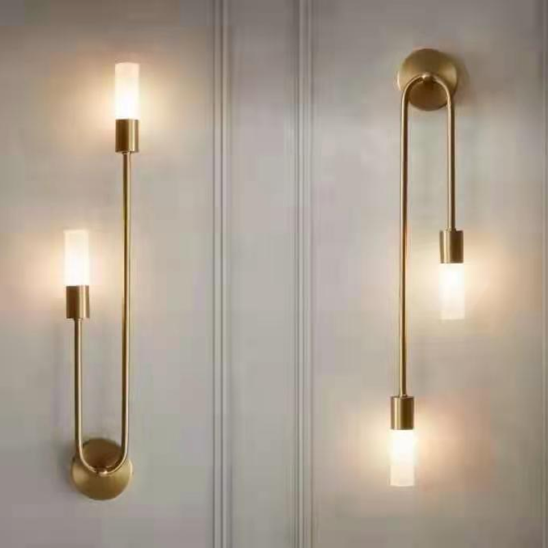 Rime Modern Wall Sconce for Bedeside Gold 2 PCS - Lamp Copper