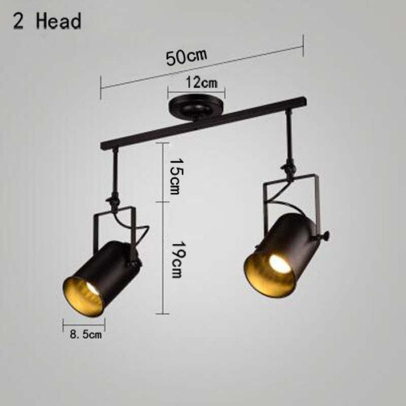 Silva Vintage Adjustable Semi-Flush Mount Ceiling Light, Black - Lamp Copper