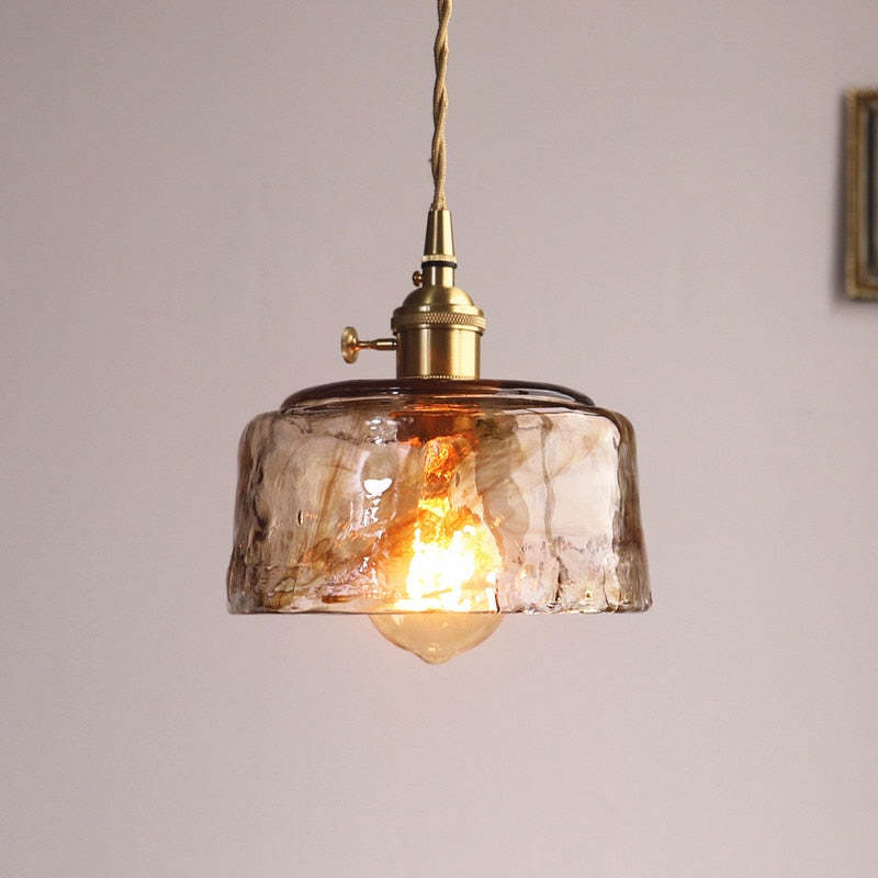 Zina Pendant Light Glass&Brass - Lamp Copper