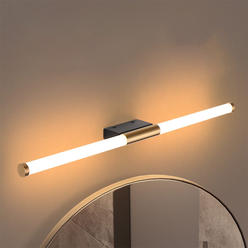 Arisha Modern Linear Cooper White Mirror Front Wall Lamp - Lamp Copper