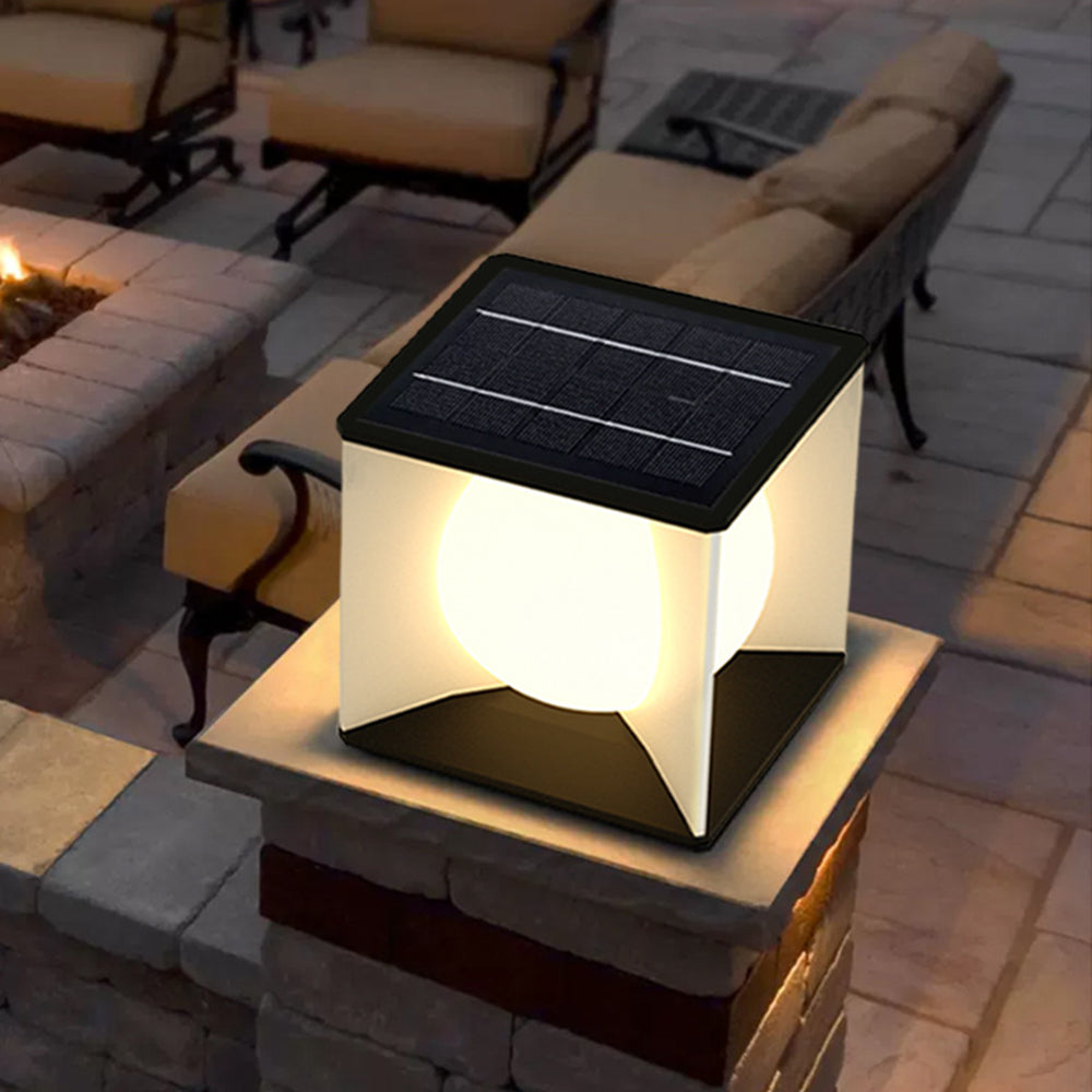 Ray Modern Moon Outdoor Pier-Mount Pillar Light - Lamp Copper