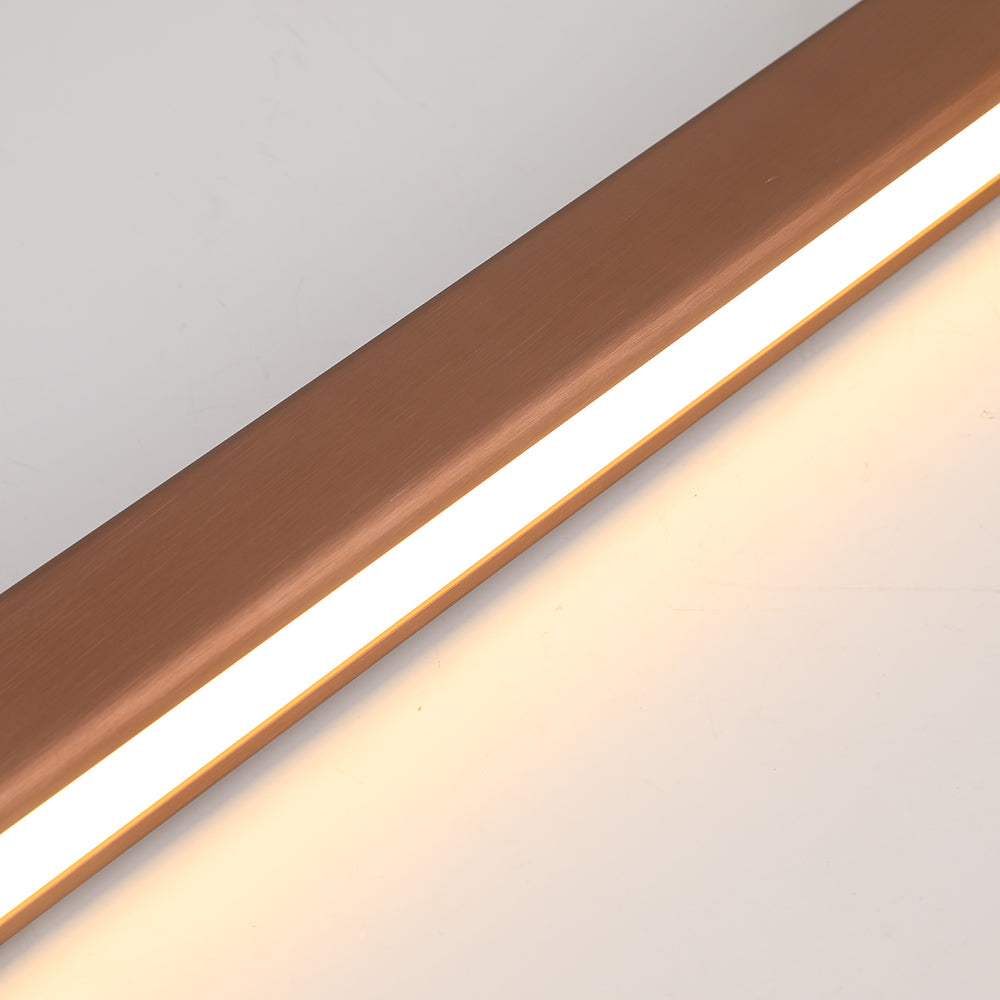 Thala Modern Linear Metal LED Pendant Light Black/Brown - Lamp Copper