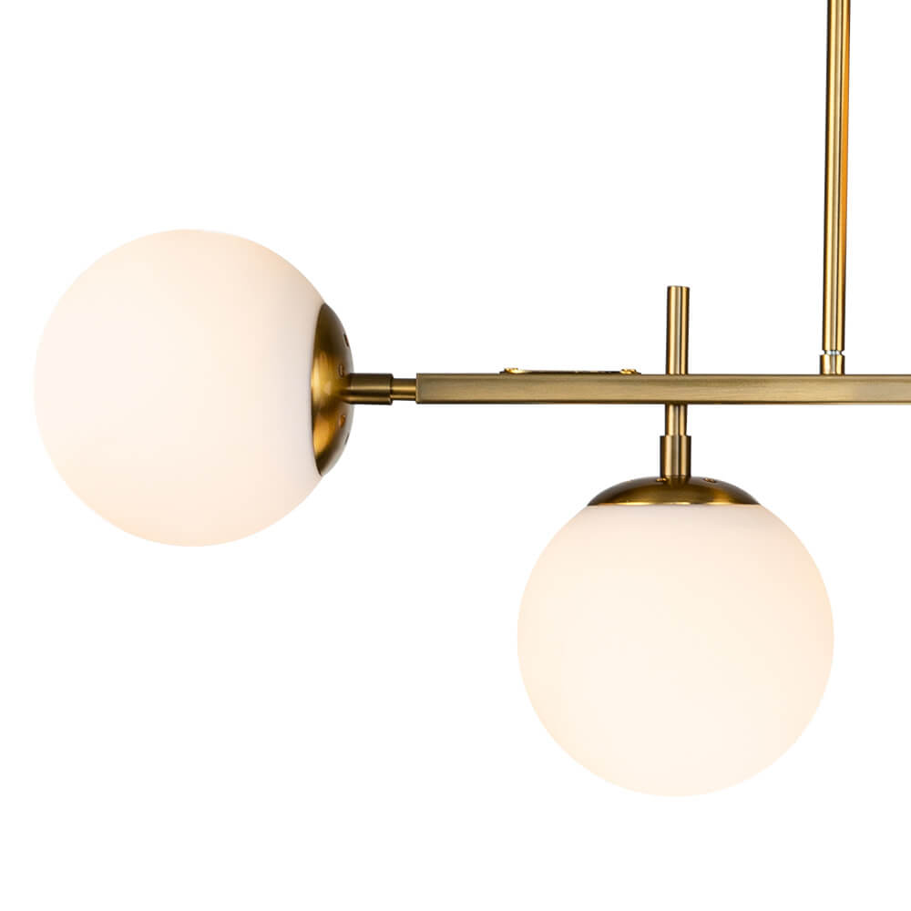 Alvno Linear Glass Chandelier - Lamp Copper