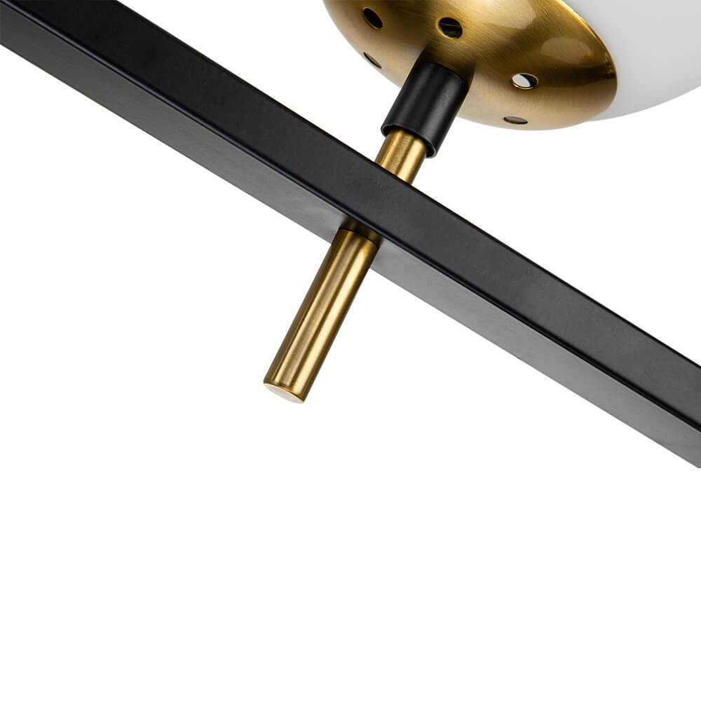 Alvno Linear Glass Chandelier - Lamp Copper