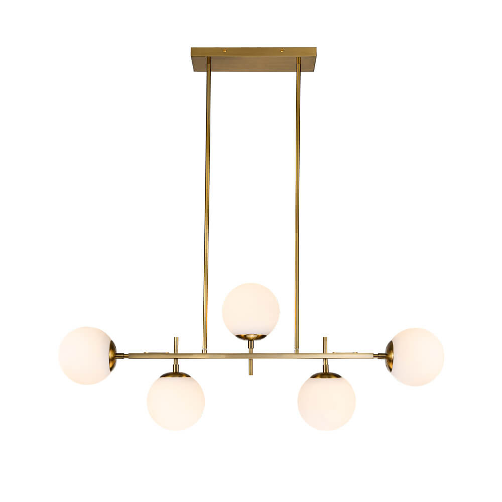 Alvno Linear Glass Chandelier - Lamp Copper
