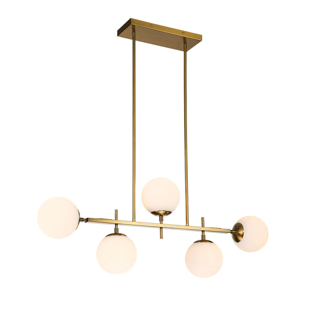 Alvno Linear Glass Chandelier - Lamp Copper