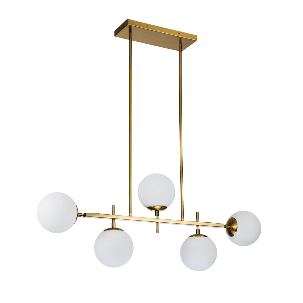 Alvno Linear Glass Chandelier - Lamp Copper