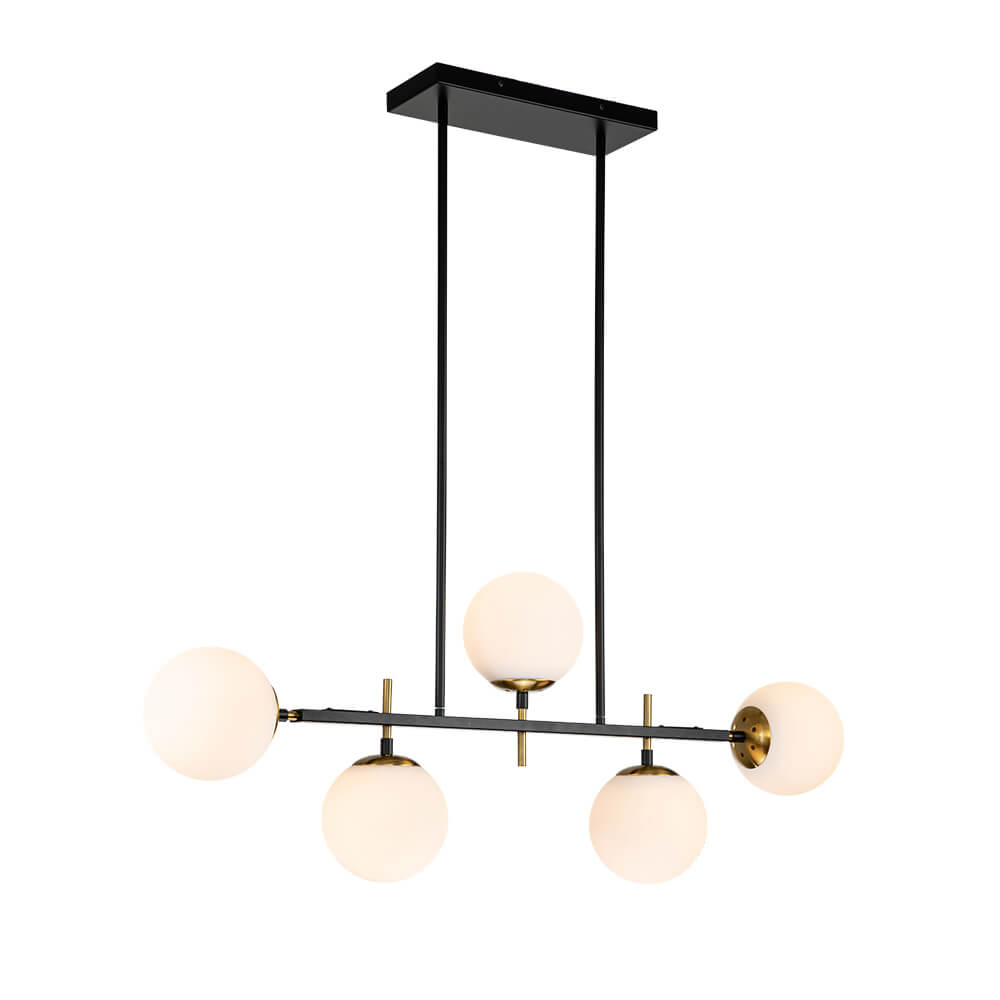 Alvno Linear Glass Chandelier - Lamp Copper