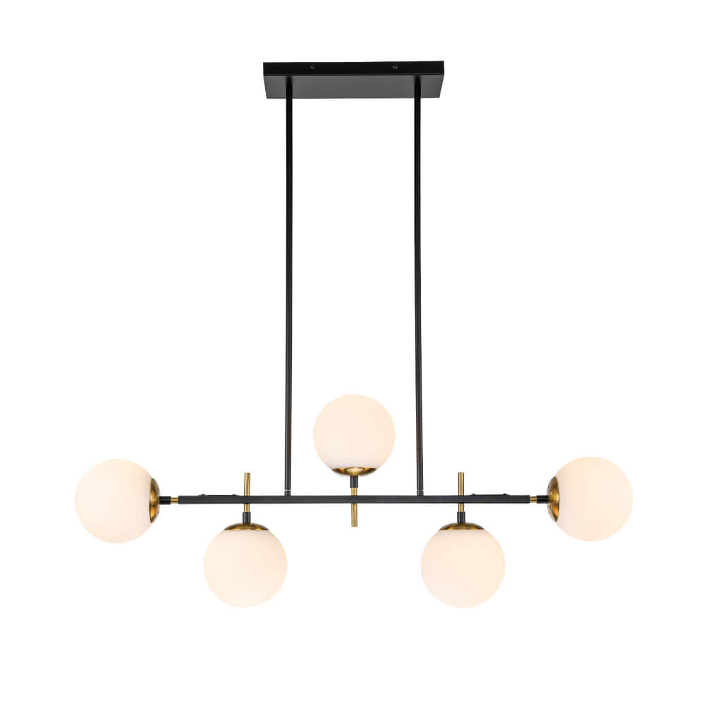 Alvno Linear Glass Chandelier - Lamp Copper