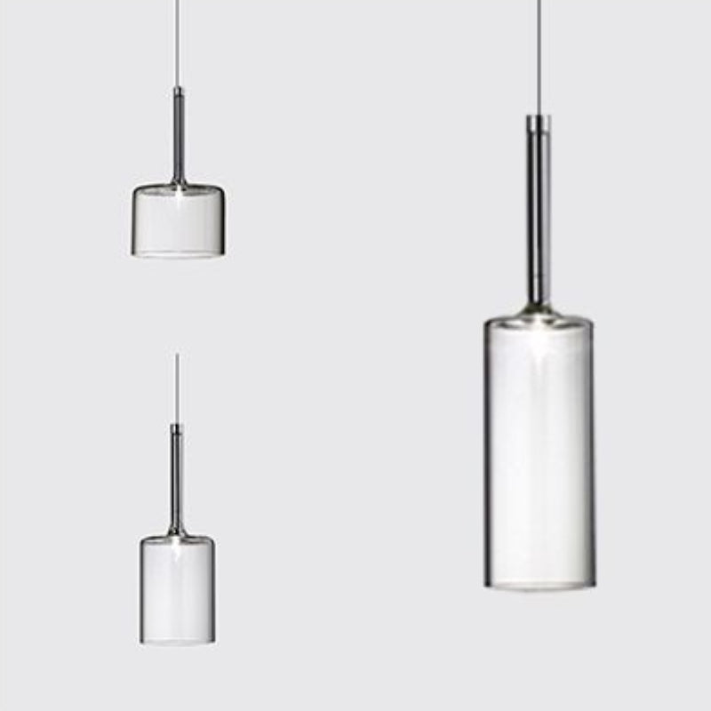 Valentina Minimalist Modern Glass LED Pendant Light, 3 Style - Lamp Copper
