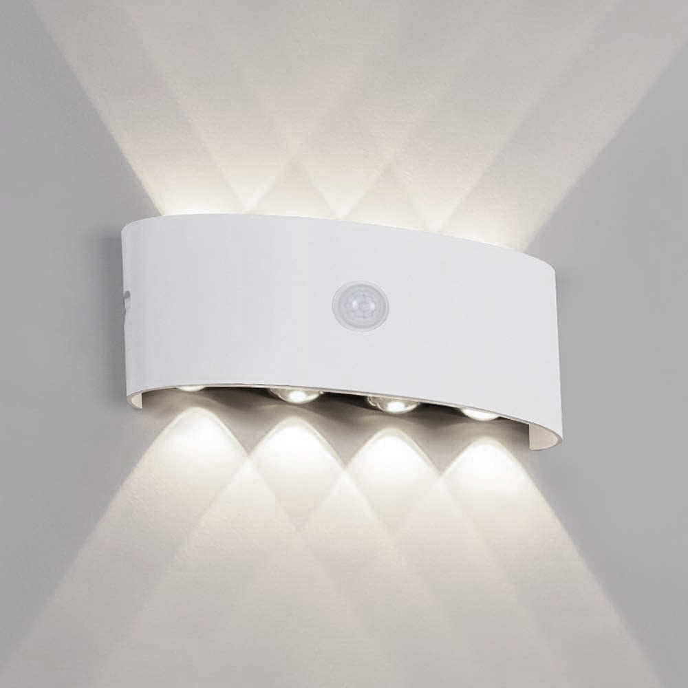 Ray Modern Simple Metal/Acrylic Fixtures Up And Down LED Light Wall Lamp, Black/White - Lamp Copper