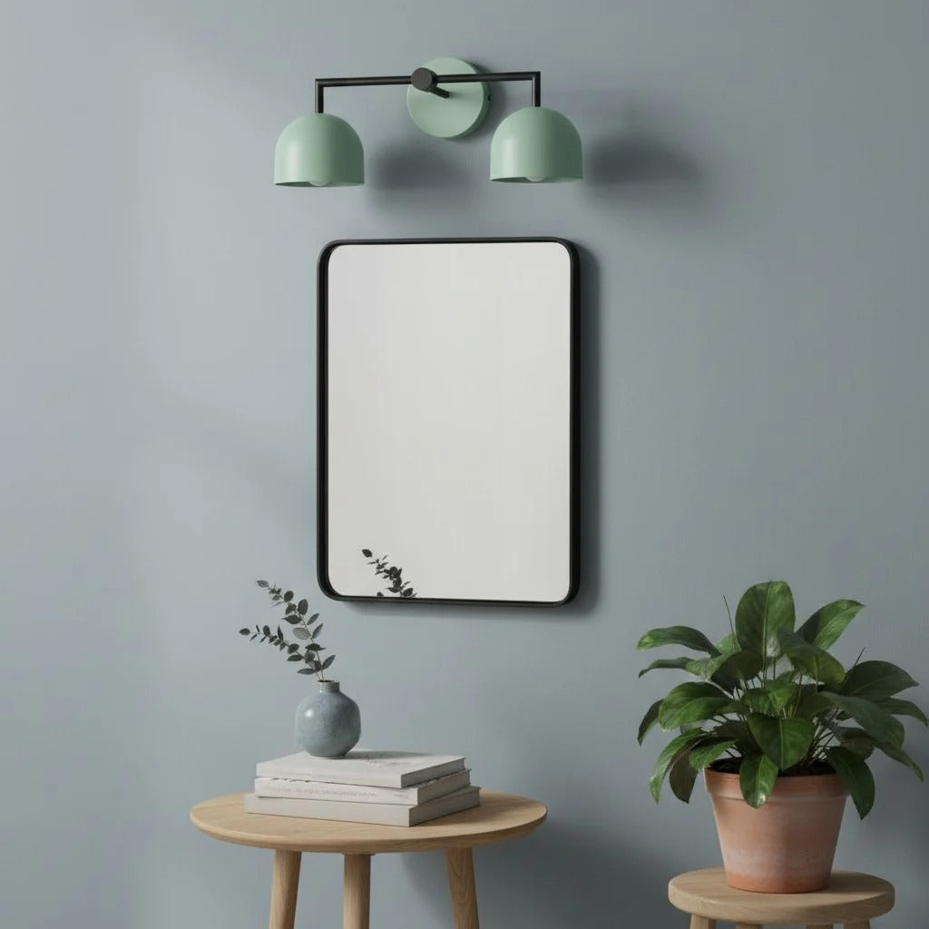 Chroma Brass White Wall Light Contemporary Living Room