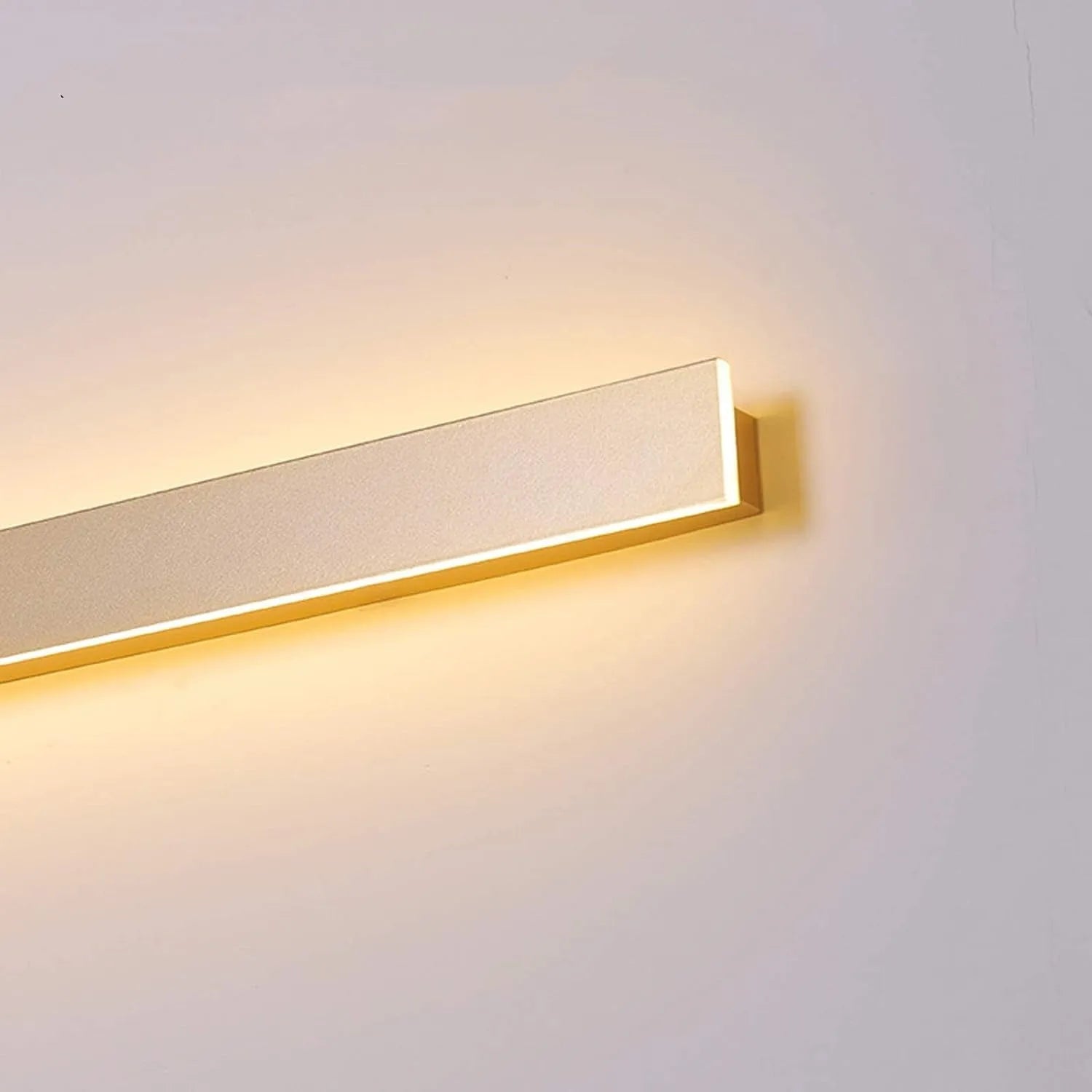 Gravo Minimalist Linear Metal/Acrylic Wall Lamp, Gold/Black/White - Lamp Copper