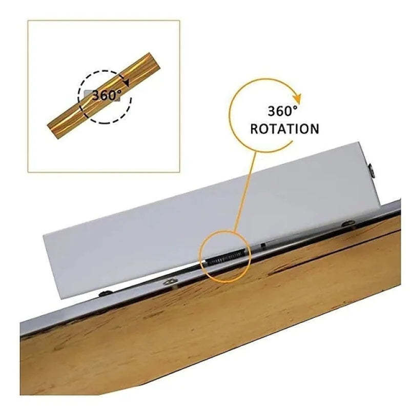 Muto Rotatable Crackle Nature Wood Board LED Wall Lamp - Lamp Copper