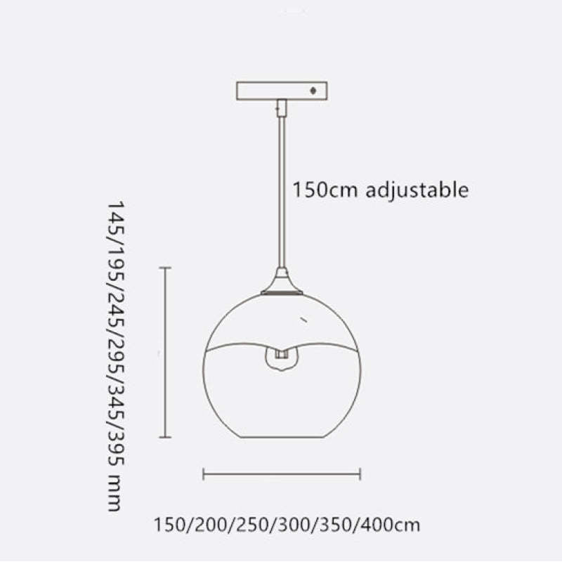 Brina Frosted Balloon Pendant Light Gradient - Lamp Copper