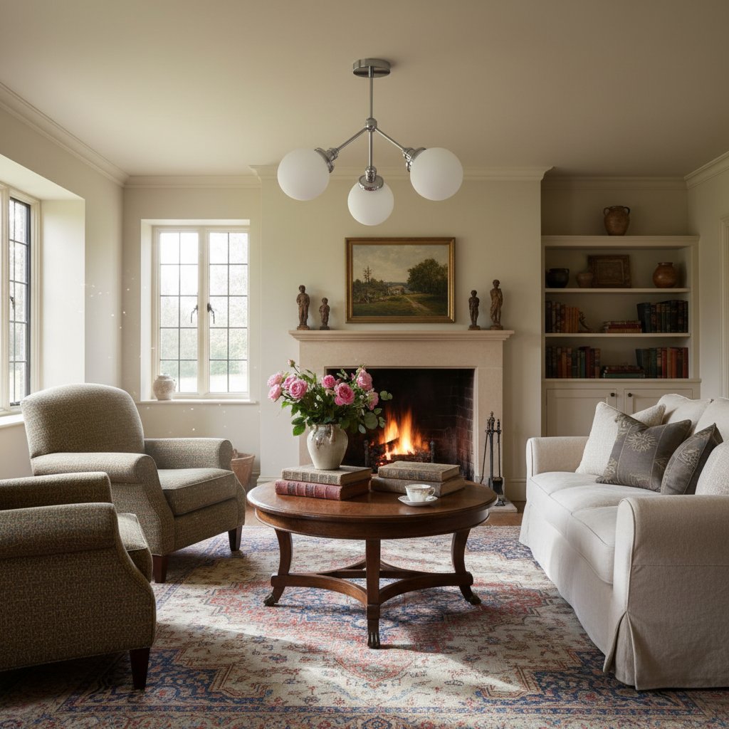 Pearl Globe Ceiling Light with Opal Shade