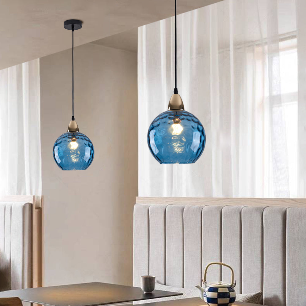 Water Ripple Glass Pendant Lights - Lamp Copper