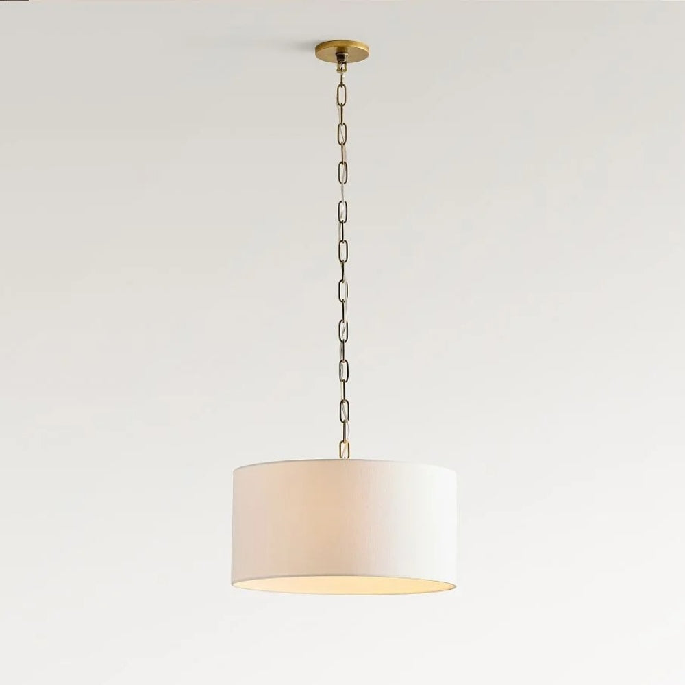 Rowan  Linen Drum Pendant Light  For Kitchen