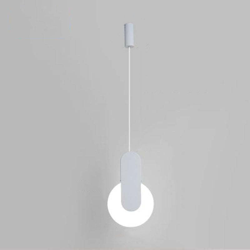 Doria Modern LED Pendant Light Black/White Metal Living Room - Lamp Copper