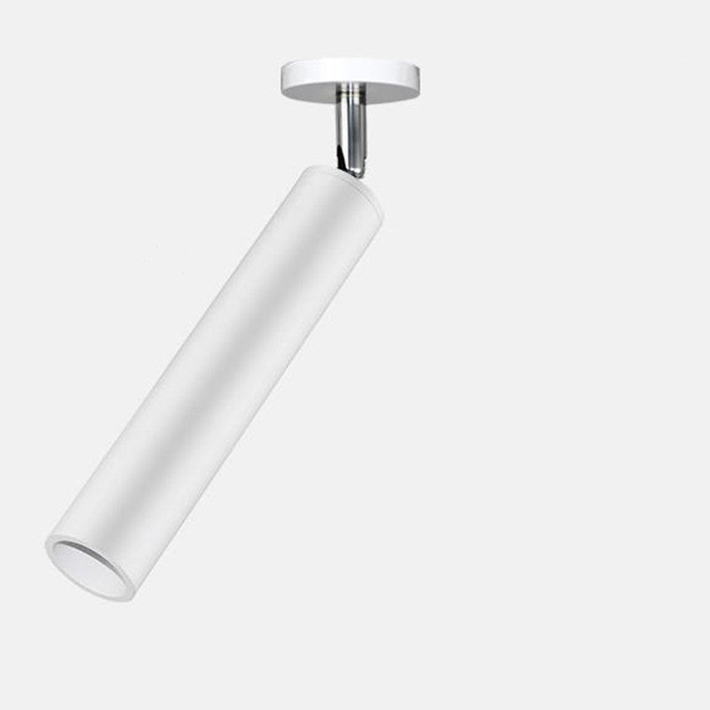 Aria Modern Long Tube Spotlight, Metal, Black/White - Lamp Copper