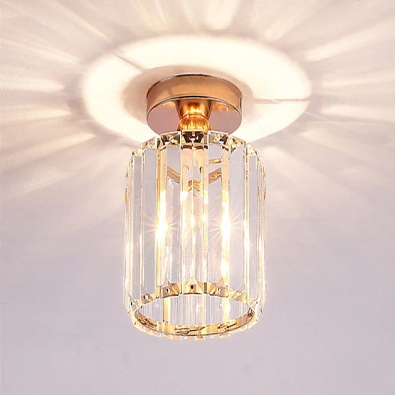 Stonel Modern Metal/Crystal Ceiling Light, 3 Colors - Lamp Copper