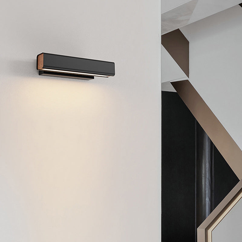 Orin Modern Rectangles Metal Rotatable Wall Lamp, Black/White - Lamp Copper
